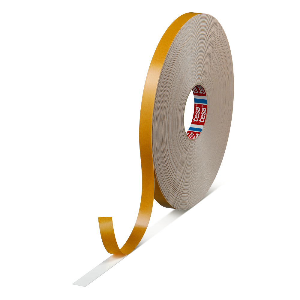 tesa 4952 PE Foam Tape 10 m X 19 mm (Color: Mirror White) - 1150 µm double-sided PE foam tape